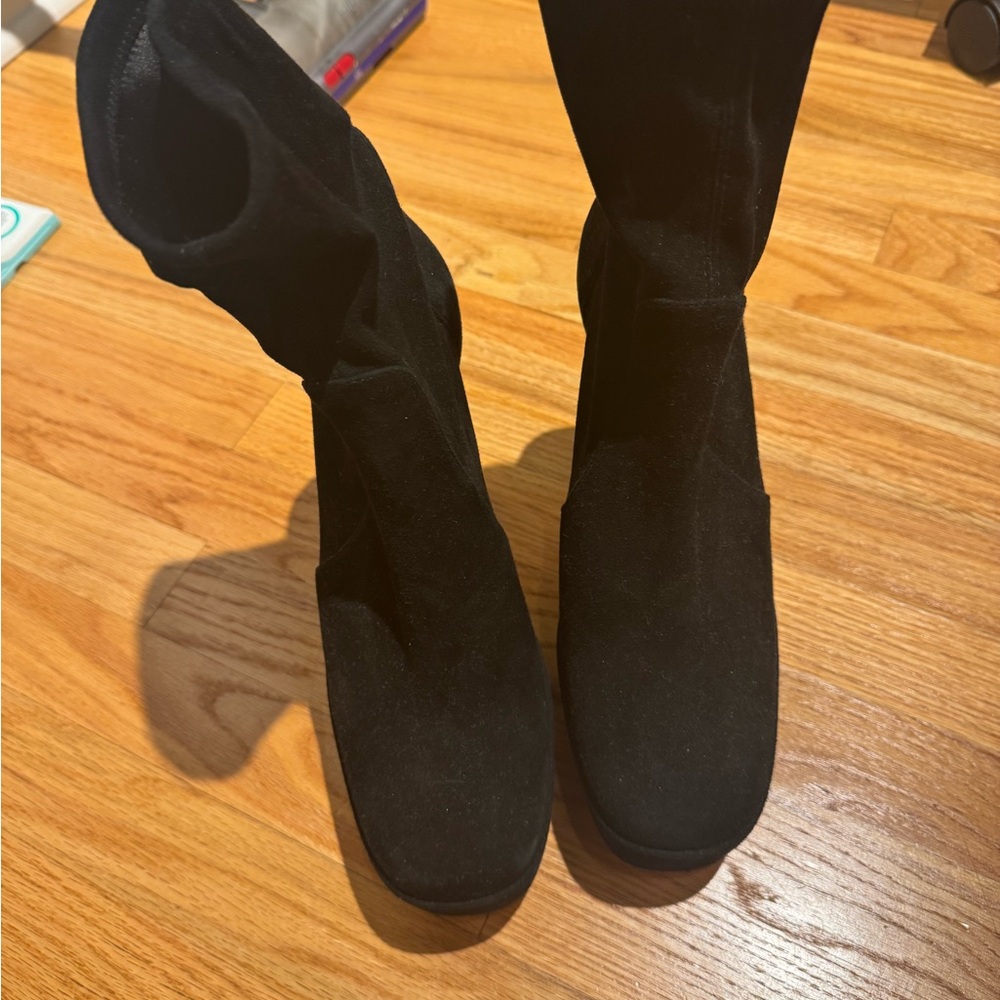 Stuart Weitzman Black Heeled Boots - Picture 2 of 3